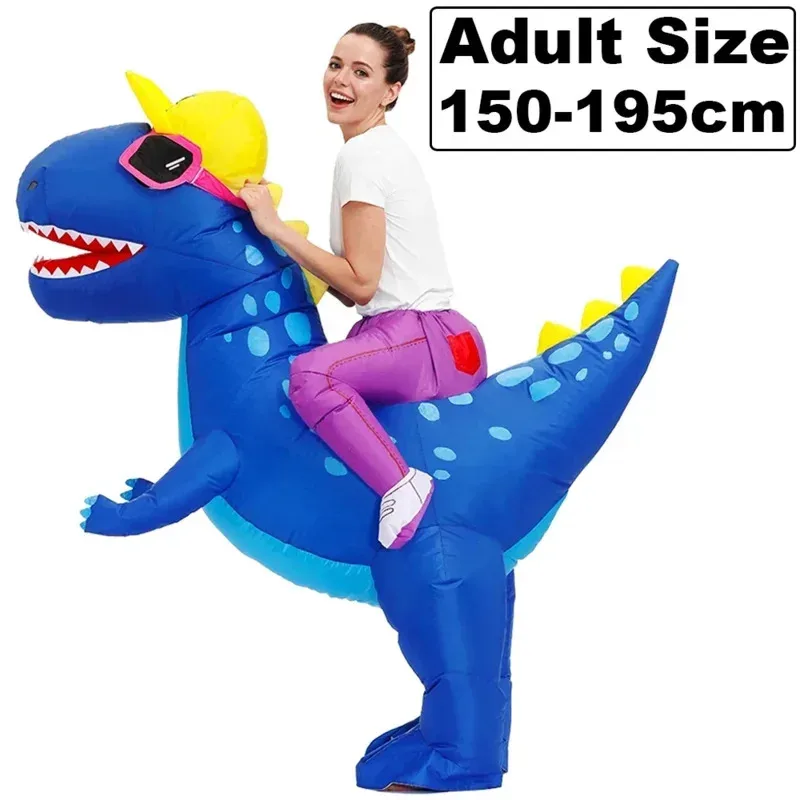 A Hot Adult Dinosaur Inflatable Costume Dress Suit Anime Purim Halloween Christmas Party Cosplay Costumes for man woman