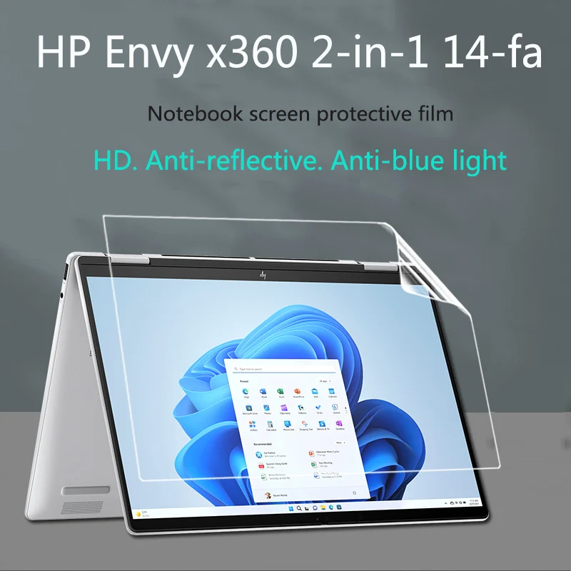 Para HP Envy x360 2 en 1 película de teclado a prueba de polvo portátil de 14 pulgadas 14-fa 14-fc película protectora de pantalla HD película a prueba de peep de privacidad
