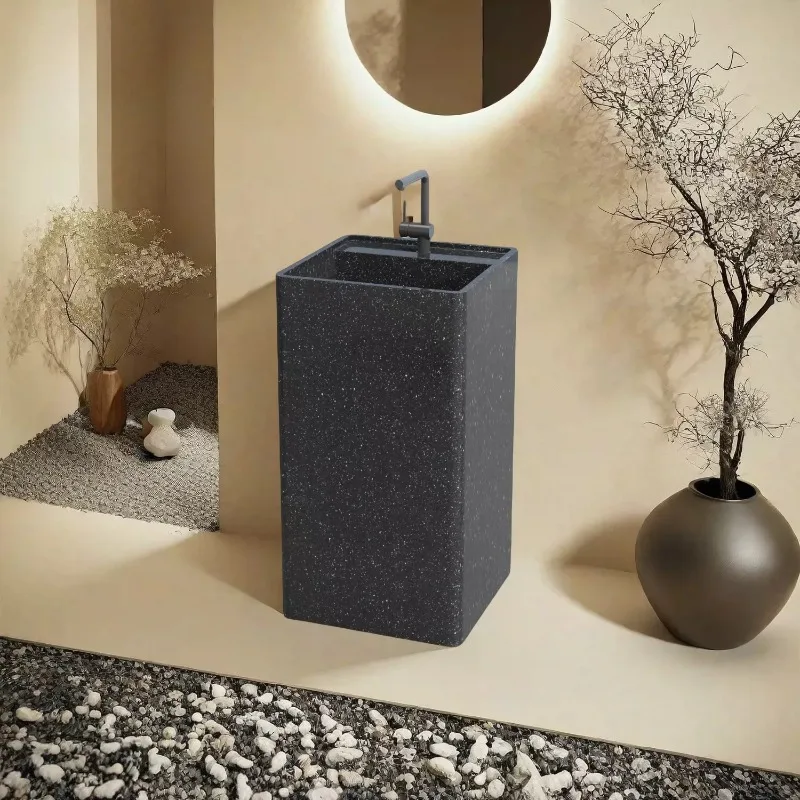 Medieval retro olive green fruit green floor-to-ceiling balcony outdoor bathroom cabinet bathroom cabinet
