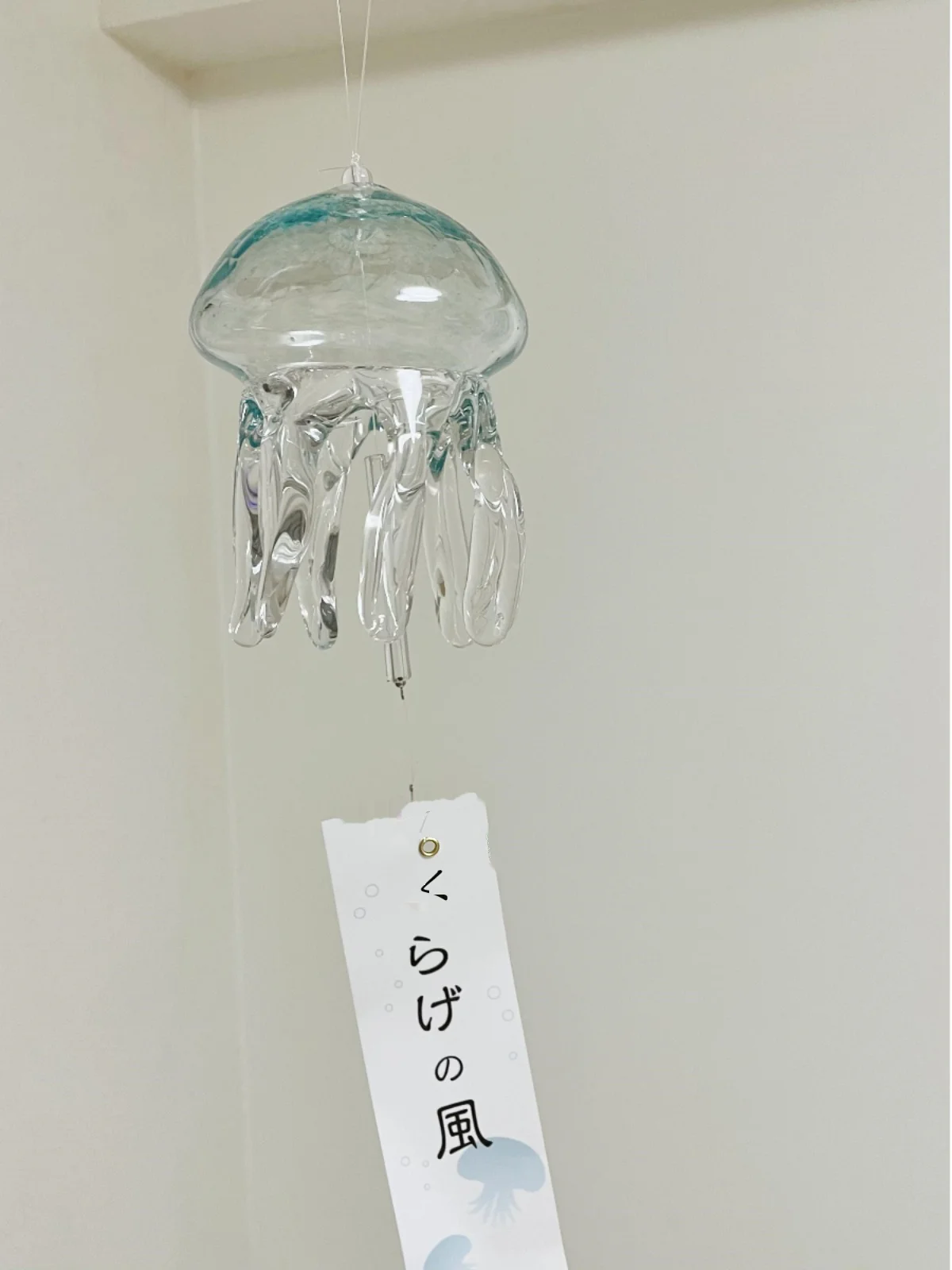 수제 유리 해파리 풍경종 실내외 힐링 시리즈 도어벨 꿈같은 일본 스타일 창의적인 홈 데코 액세서리