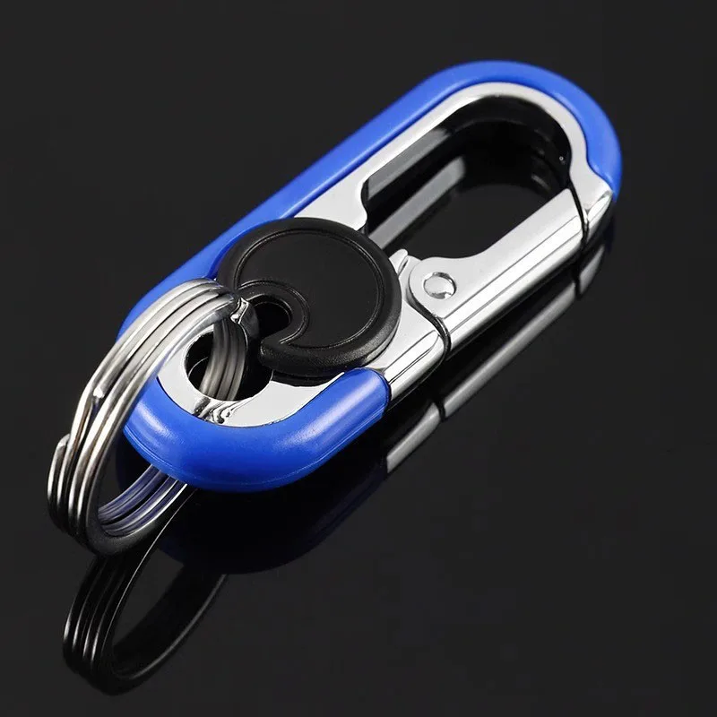 Keychain Buckle for Men Stainless Steel Key Ring Key Chain Hook Outdoor Carabiner Climbing Keyfob Accessories