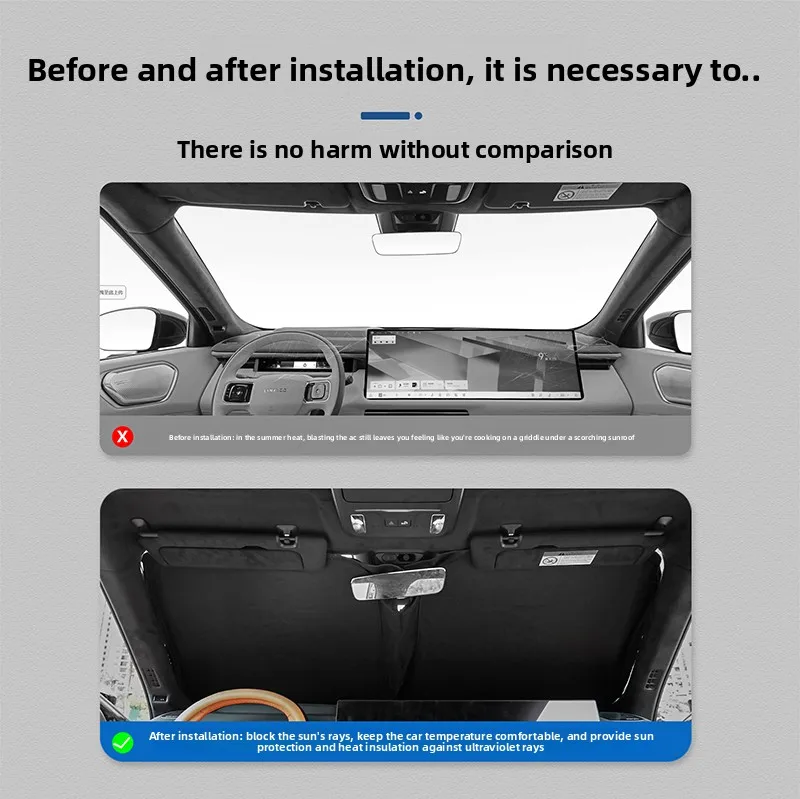Car Window Sun Protection Heat Insulation Privacy Sunshade Front Windshield Sunshade Durable Accessories For Lynk & Co 900