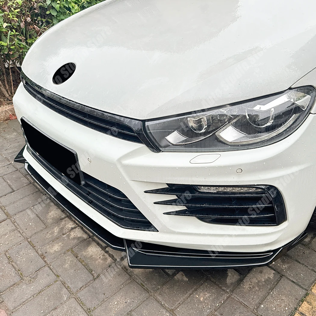 

Для Volkswagen Scirocco MK3.5 R 2015+ передний бампер, спойлер, разделитель, диффузор, глянцевый черный ABS, нижняя защита, комплекты кузова, тюнинг