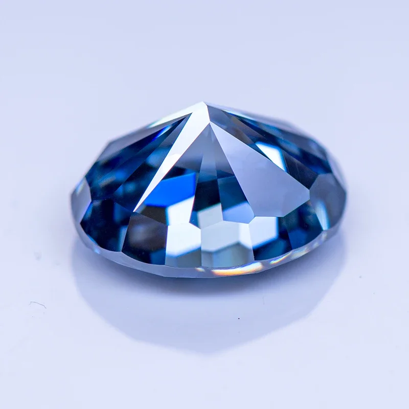 Moissanite Gemstone Natural Color Royal Blue Oval Cut GRA Authentication Lab Grown Diamond For DIY Charms Woman Jewelry Making