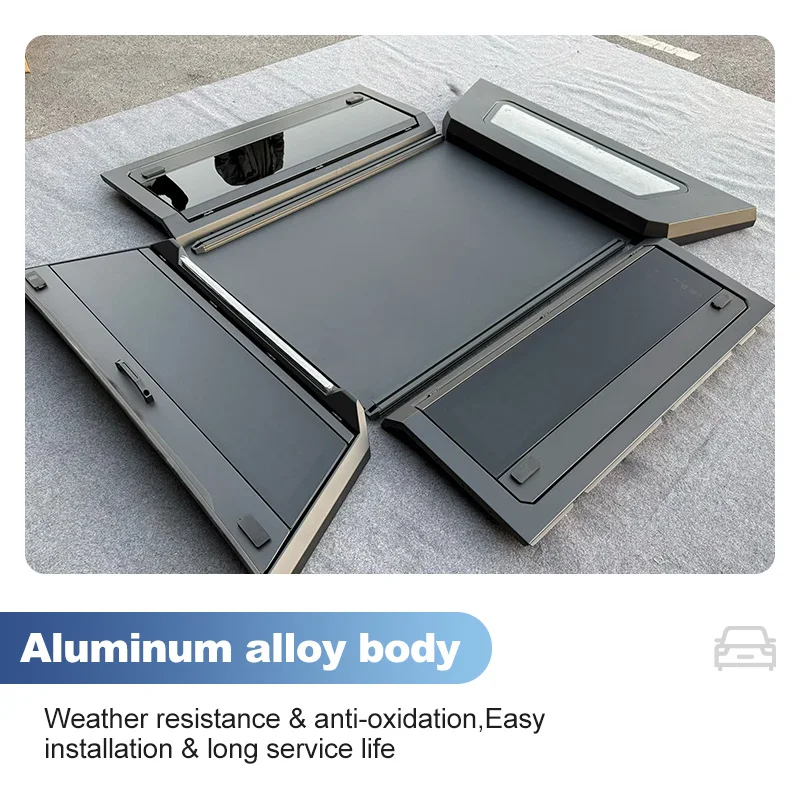 For BYD Shark 5/6 Pickup Truck Pickup Rear Trunk High Lid 3rd Gen Split Aluminum Canopy Aftermarket Accessories