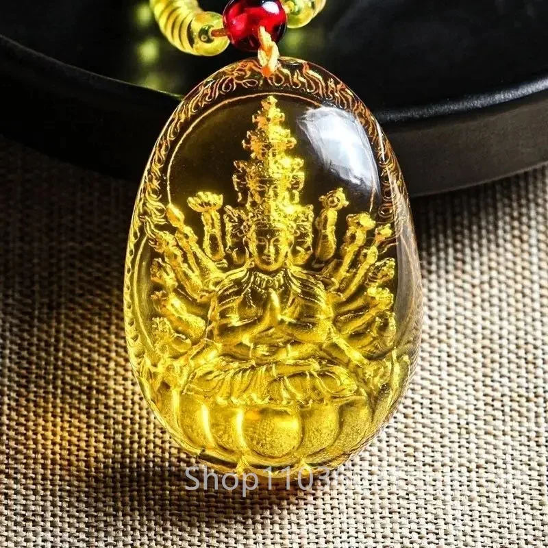 

Natural Stone Amber Beeswax Pendant Women's Chicken Oil Yellow Beeswax Necklace Sweater Chain Pendant Neckalce for Woman