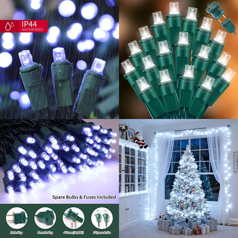 

Christmas Lights Outdoor, 300 LED 64.8ft Mini String Lights for Indoor Holiday Decor, Waterproof Christmas Tree String Lights f