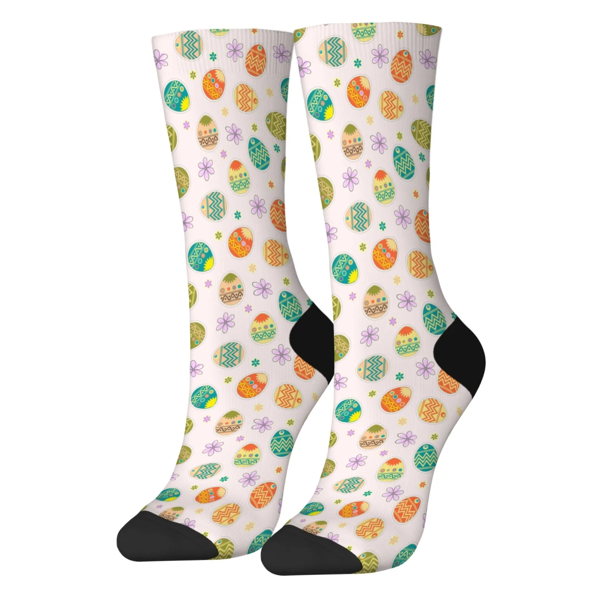 

Cute Easter Egg Socks Harajuku Style Soft Comfortable Casual Fashion Men's Socks Funny Hip-Hop Happy Socks Holiday Party Gift