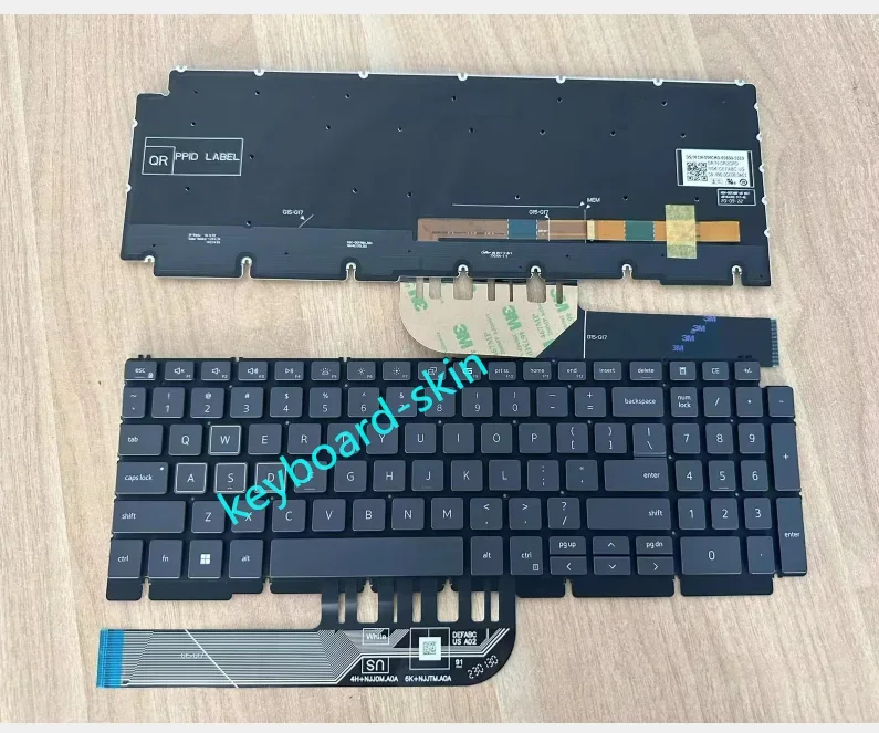 New US no-frame Keyboard RGB colorful Backlit for Dell G15 5510 5511 5515 5520 5525 5530 P105F laptop