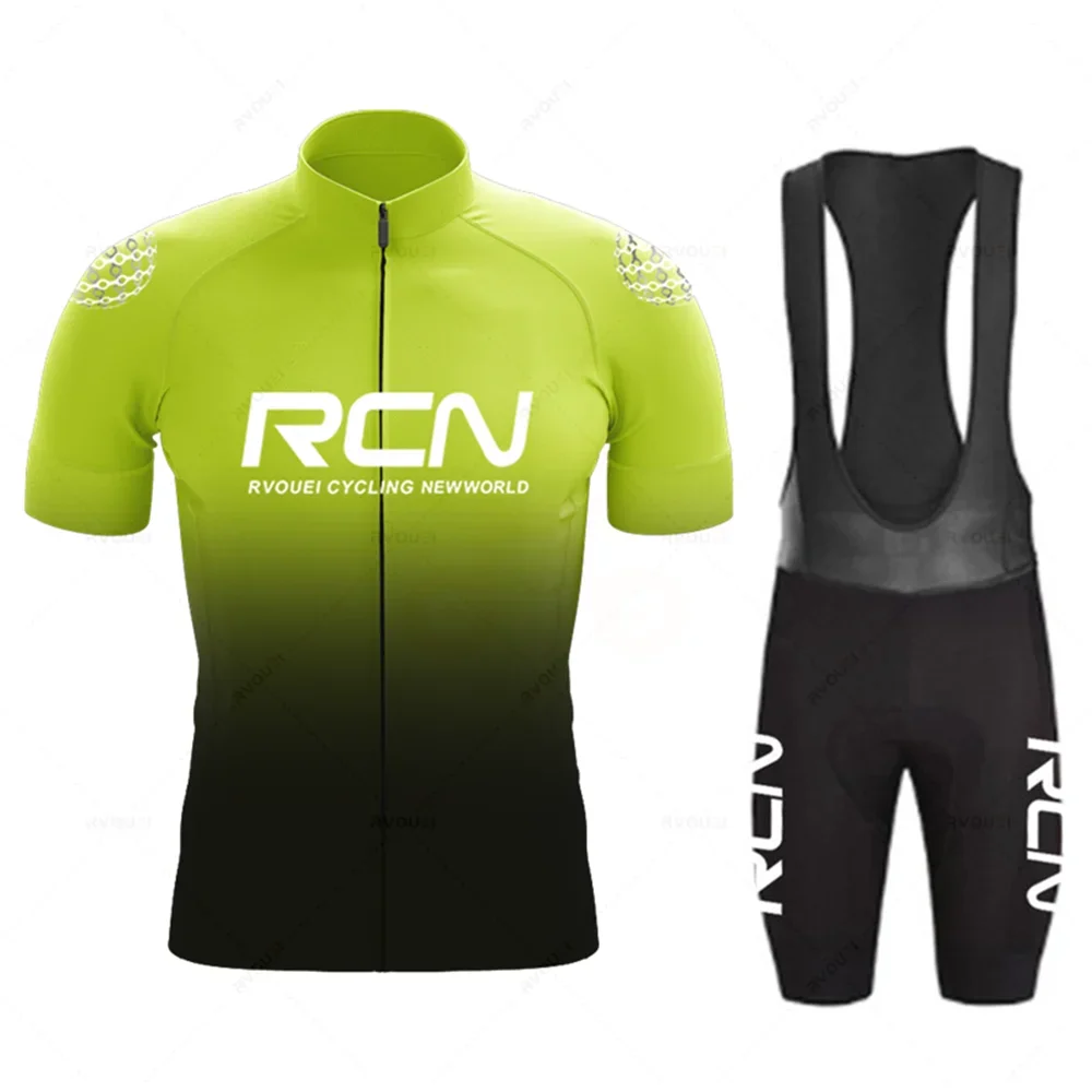 Rcn 여름 남성용 반팔 사이클링 저지 세트, 스킨 슈트, Maillot Ropa Ciclismo 자전거 의류, 자전거 셔츠, 자전거 Mtb 저지