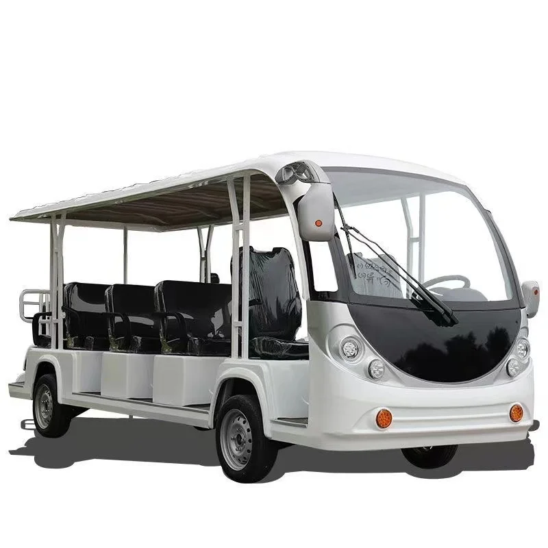 Hot-Selling Solar Panel Powered Model 14-Seat Electric Sightseeing Car/Park Outdoor Playground Bus/Scenic Tourist Bus