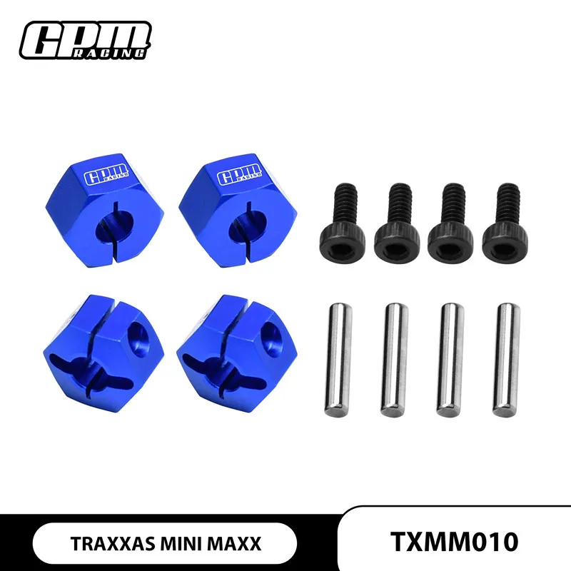 GPM Aluminum 7075 Hex Binders 12MM Complete Set For TRAXXAS MINI MAXX RC Parts