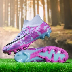 Men Women Football Boots Unisex Soccer Shoes Grass Training Sport Professional Breathable Hot-selling High-quality Turf Students