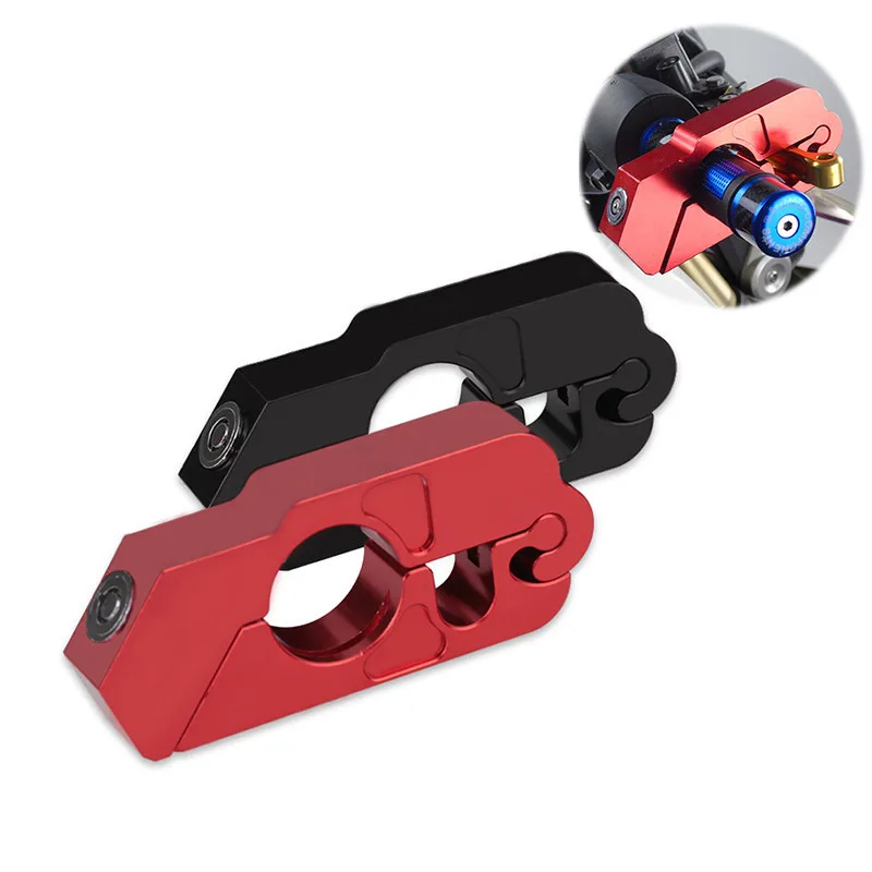 

Motorcycle Modified Handlebar Lock Helmet Anti-theft Lock Electric Vehicle Dirt Bikes Aluminum Alloy Handlebar Fixed Horn Lock