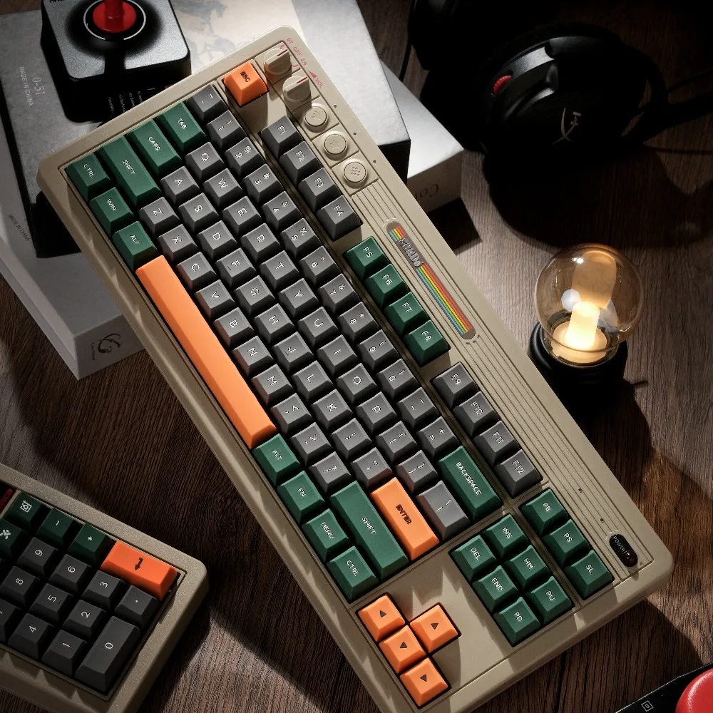 

Набор клавишных колпачков Forest Island, 140 клавиш, изготовленная на заказ ретро бесшумная силиконовая крышка для клавиатуры, игровой колпачок с вишневым профилем для механической клавиатуры