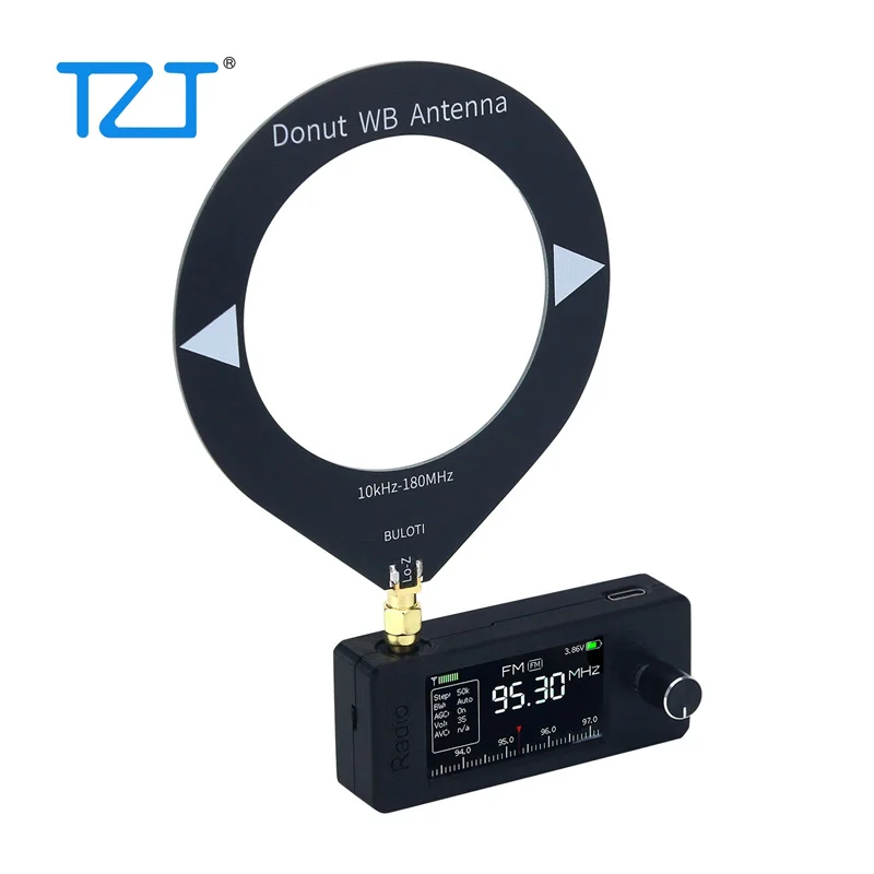 TZT HamGeek Mini SI4732 Портативное радио 0,5-108 МГц LSB USB AM FM Вседиапазонное радио с пончиковой антенной WB