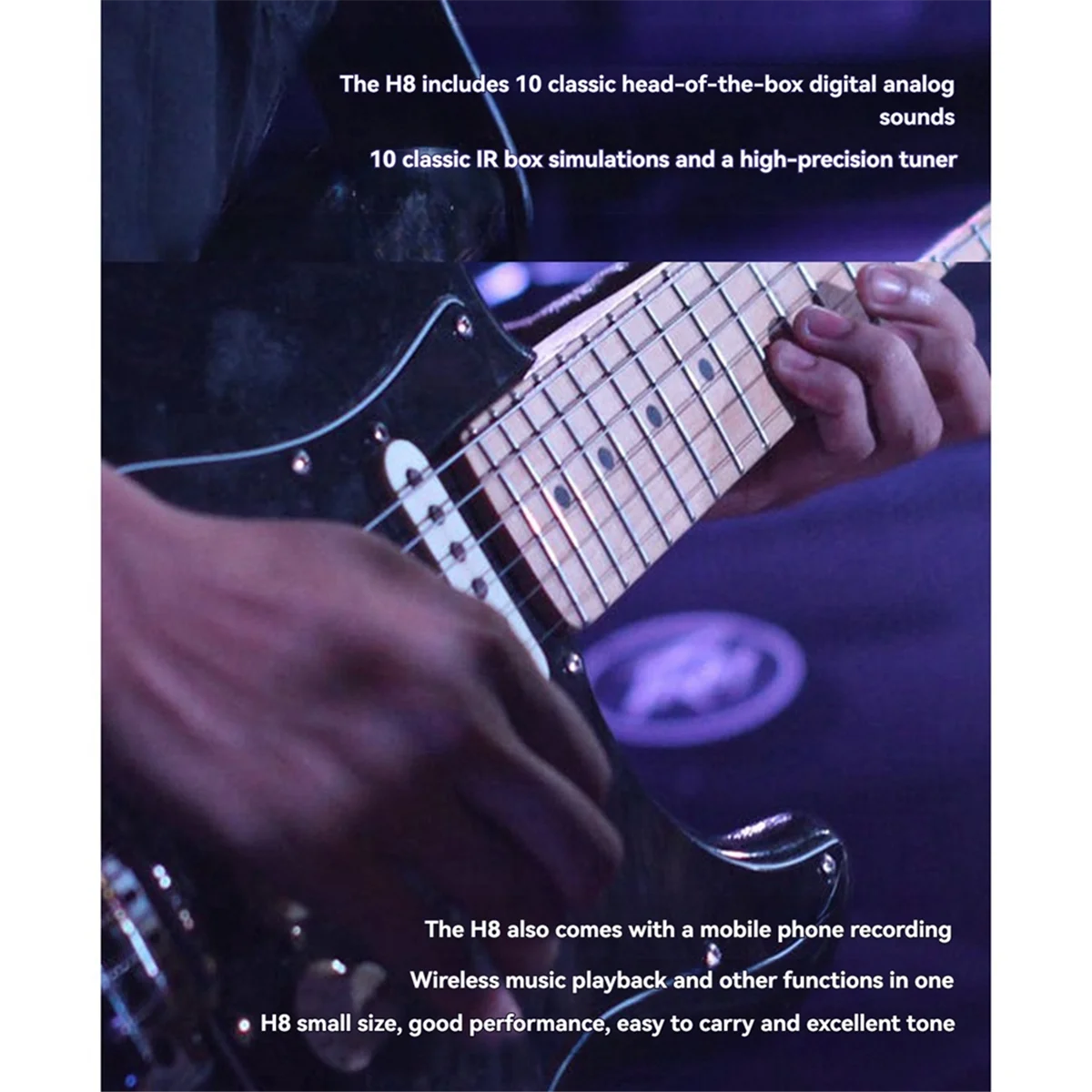 

A11Z-Best-Selling CUVAVE H8 Guitar Mini Tuner Multi-Effects Delay Amplifier