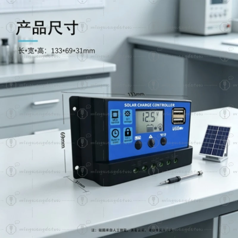 

Контроллер заряда солнечных батарей 10А, 12В/24В, автоматический, PWM, интеллектуальная зарядка, двойной USB-выход