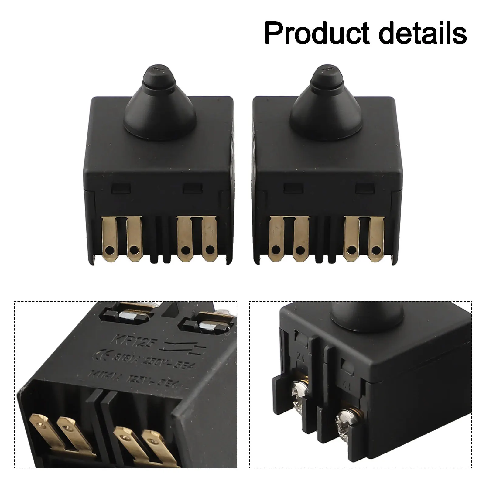 Grinder Parts Accessories FF03-100A Switch Easy To Install Easy To Operate Long-lasting For 6-100 Angle Grinder