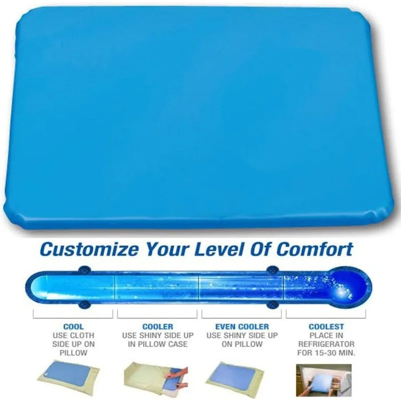 Self-cooling Gel Sleep Pillow Pad Pressure-resistant Waterproof PVC Lower Head Temperature Night Heat Relief Hot Sleepers view 3