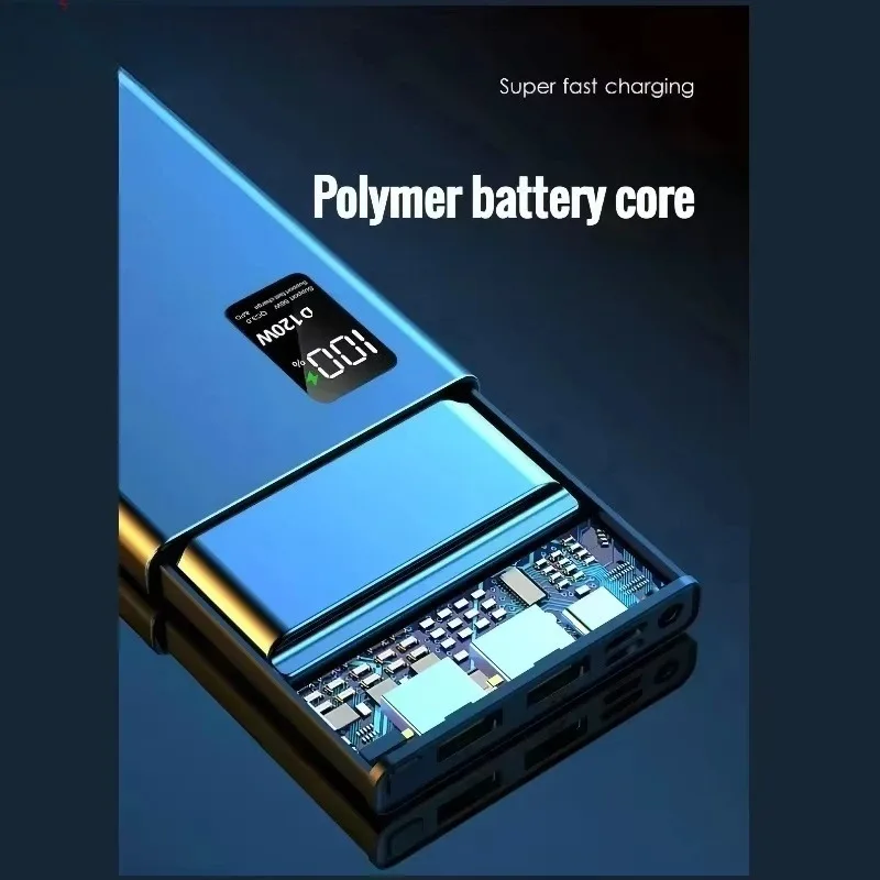 120 واط عالية الطاقة شحن سريع 10000/20000 مللي أمبير المحمولة قوة البنك شاحن بطارية احتياطية آيفون لسامسونج لهواوي #3