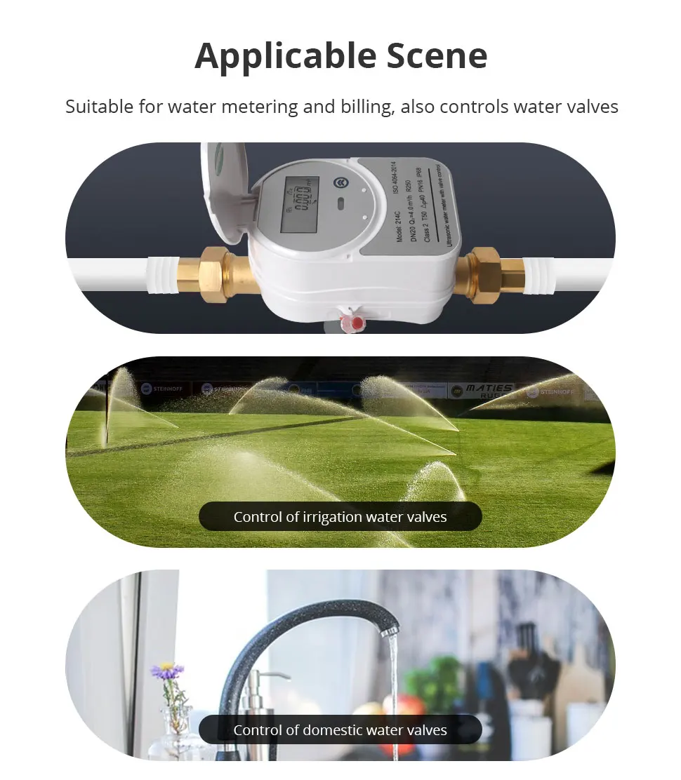 Zigbee Ultraschall-Wasserzähler DN15 DN20 DN25 mit Ventil, LCD-Display, Wassermenge, Durchflussverbrauch, Messung IP68, Arbeit mit Tuya – Detail 12