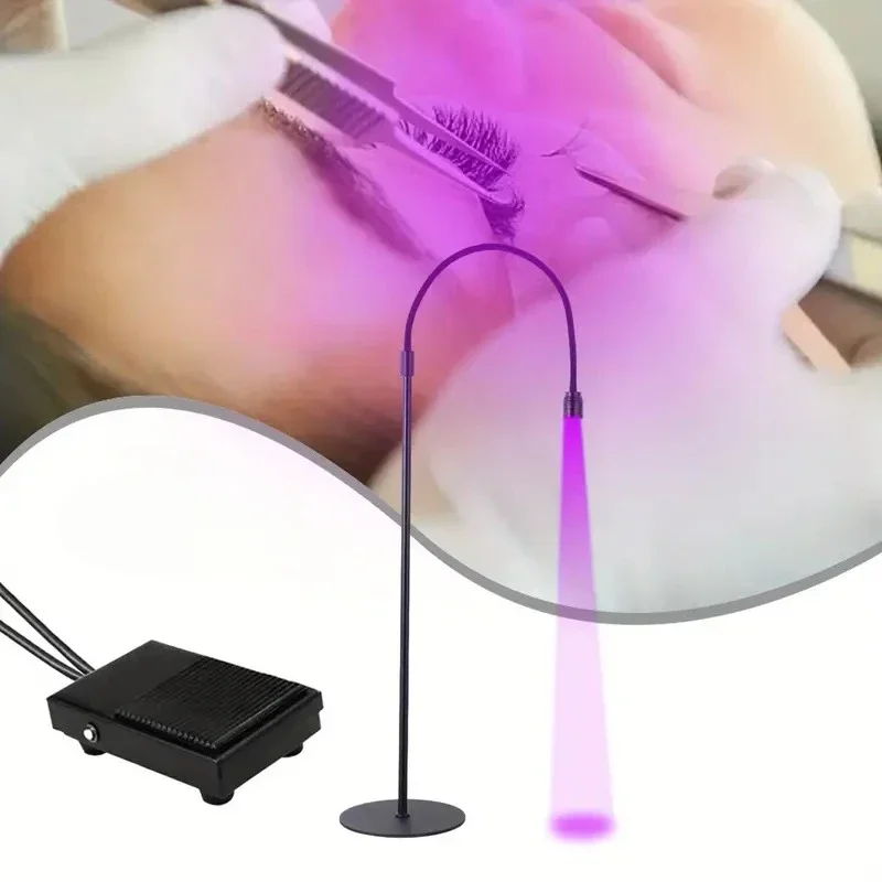 

12W UV Floor Lamp Fast Heat Dissipation Foot Switch Quick Cure Manicure Eyelash Grafting Ultraviolet Gel Curing LED Beauty Light