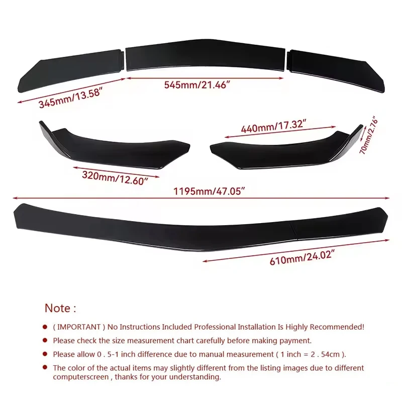 Sport Front Bumper Splitter Spoiler Lip For Mazda CX-5 KE KF 2012-2026 5Pcs Adjustable Sectional Car Exterior Tuning Body Kit view 6