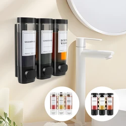 Triple Soap Dispenser Wall-mount Shower Bath Shampoo Dispenser Large Capacity Liquid Lotion Soap Container Bathroom Accessories