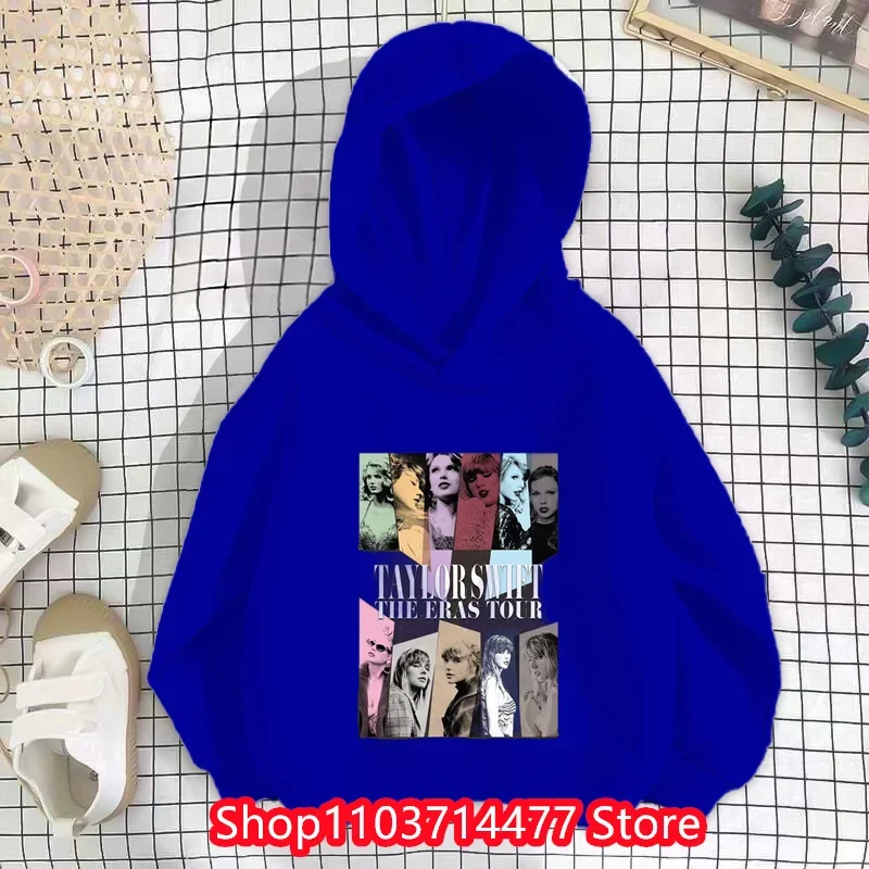 New Spring and Autumn Boys and Girls Hooded Top 4-14 Year Old Children's Fashion Leisure Hooded Top TAYLOR SWIFT Top+pants