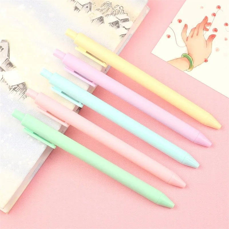 10 Teile/satz Kawaii Candy Farbige Gel Stift Kreative Macron Farbe Serie Student Schreiben Schule Bürobedarf Schreibwaren – Detail 1