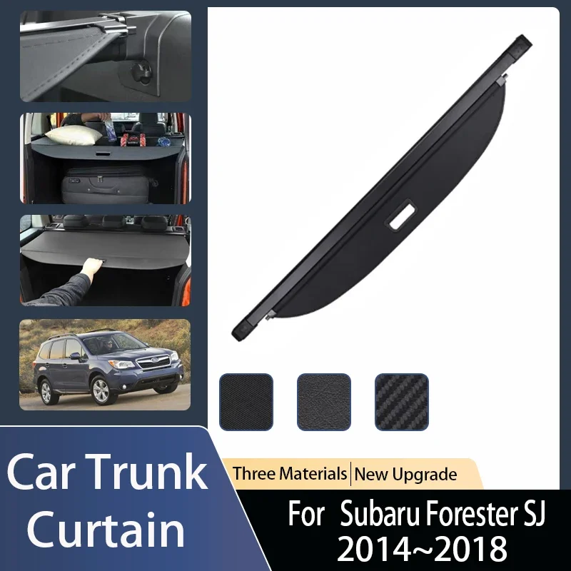 

For Subaru Forester SJ 2014~2018 2015 2016 Car Rear Trunk Curtain Cover Security Luggage Rack Partition Shelter Auto Accessories