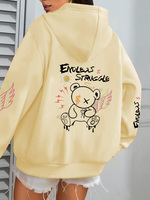 Plus Size 1XL-4XL Women's Printed Hoodie Extra Large Hoody Fashion Loose Clothing Comfortable Sweatshirt Women's