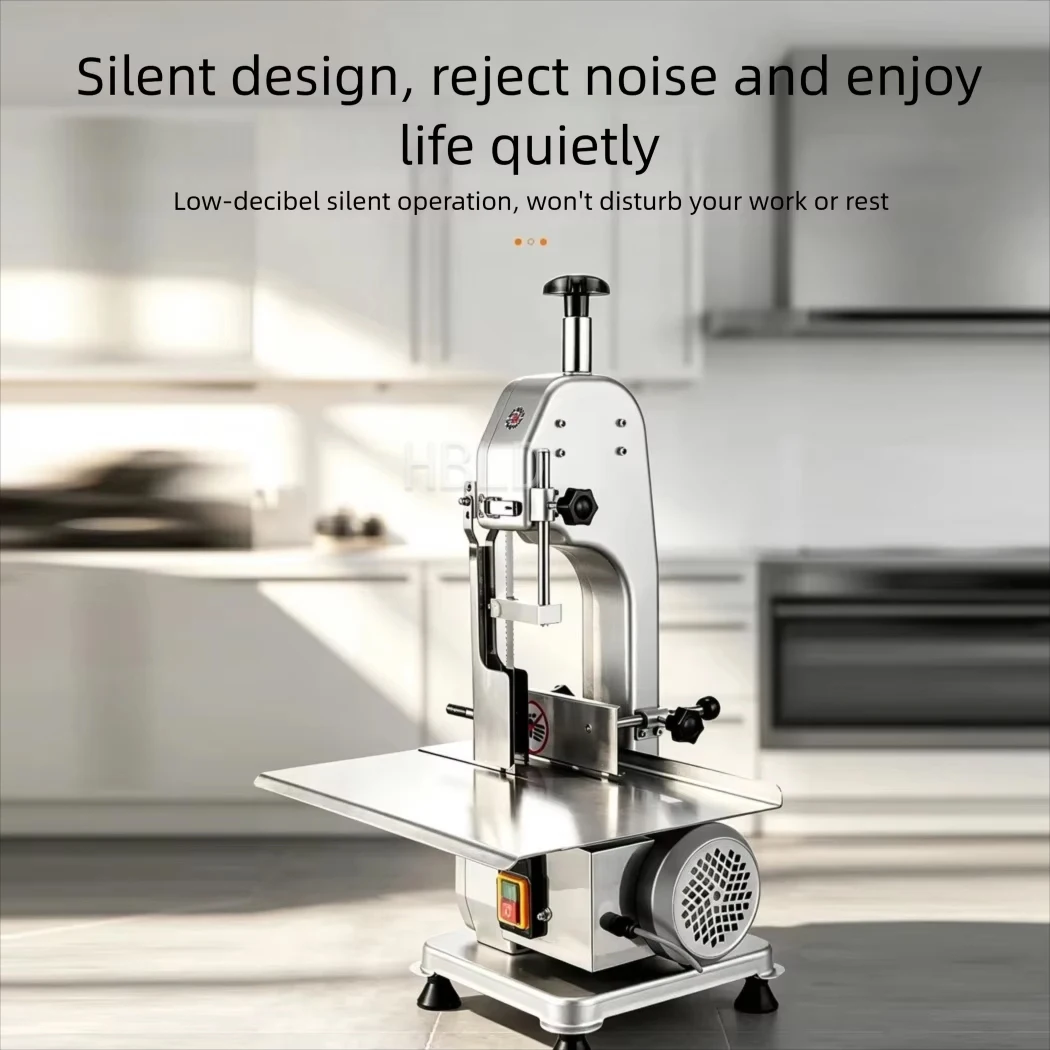 Butcher Bone Saw Electric Meat Cutting Machine for Commercial Kitchen Frozen Beef Pork Bone Processing Tool