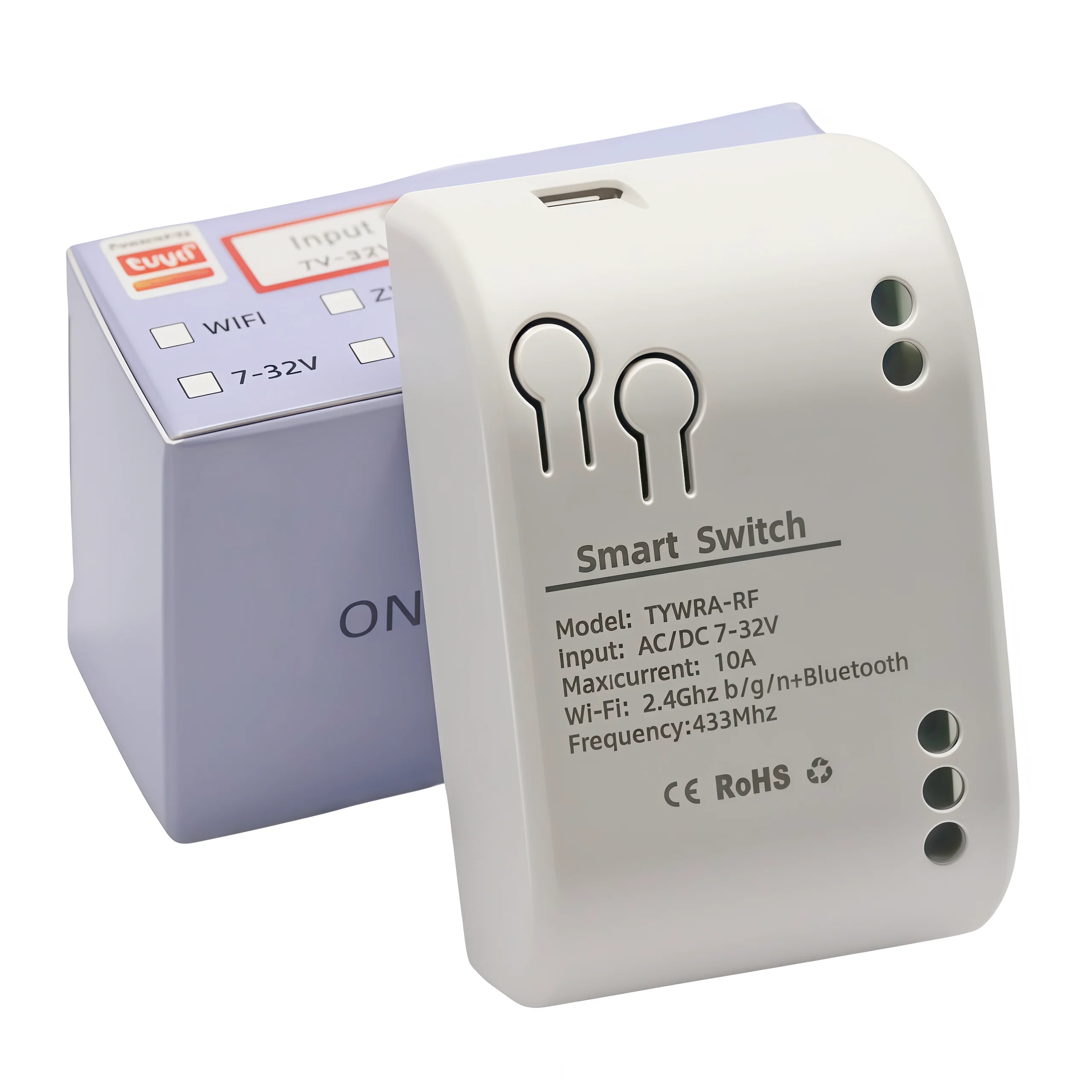 Smart WiFi Wireless Relay Switch Module 1 Channel USB 5V AC/DC 7-32V Tuya Smart Life App Remote Control Work with Alexa Google