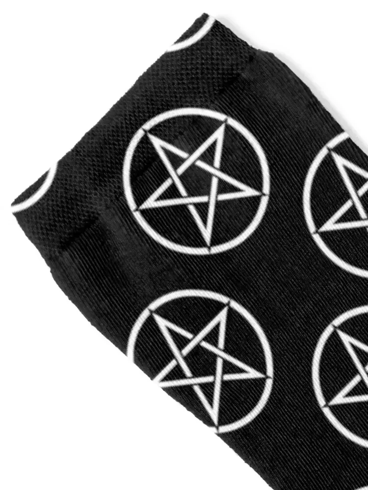 Pentagram Full Print Pattern Sexy Black And White Chaos Socks Hiking boots custom basketball Women's Socks Men's