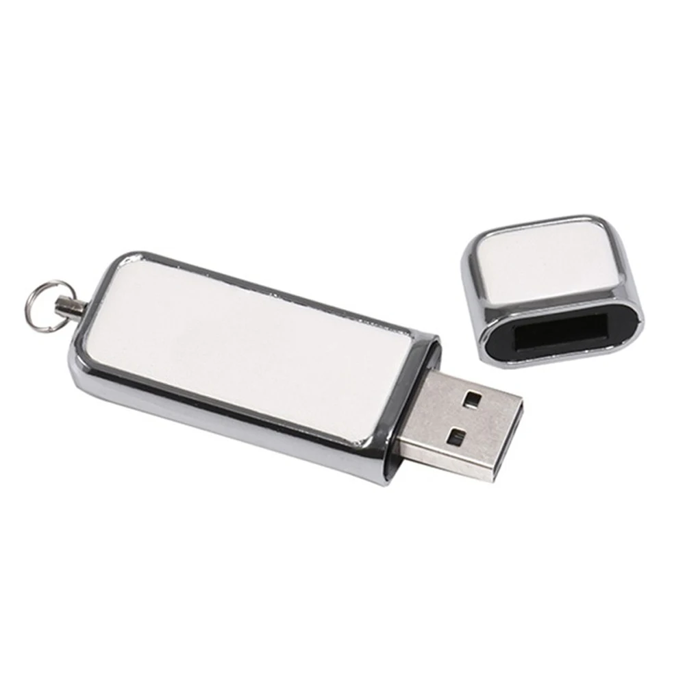 Leather USB 2.0 Flash Drive Metal Pen Drive High Speed Memory Stick Creative Business Gift For Laptop USB Stick Black U Disk