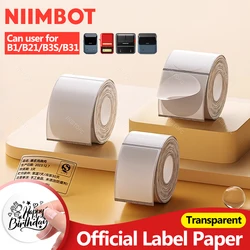 Niimbot Transparent Stickers Label Printer Stickers Portable Printer Niimbot B1/B21 Thermal Paper Labels Waterproof Official