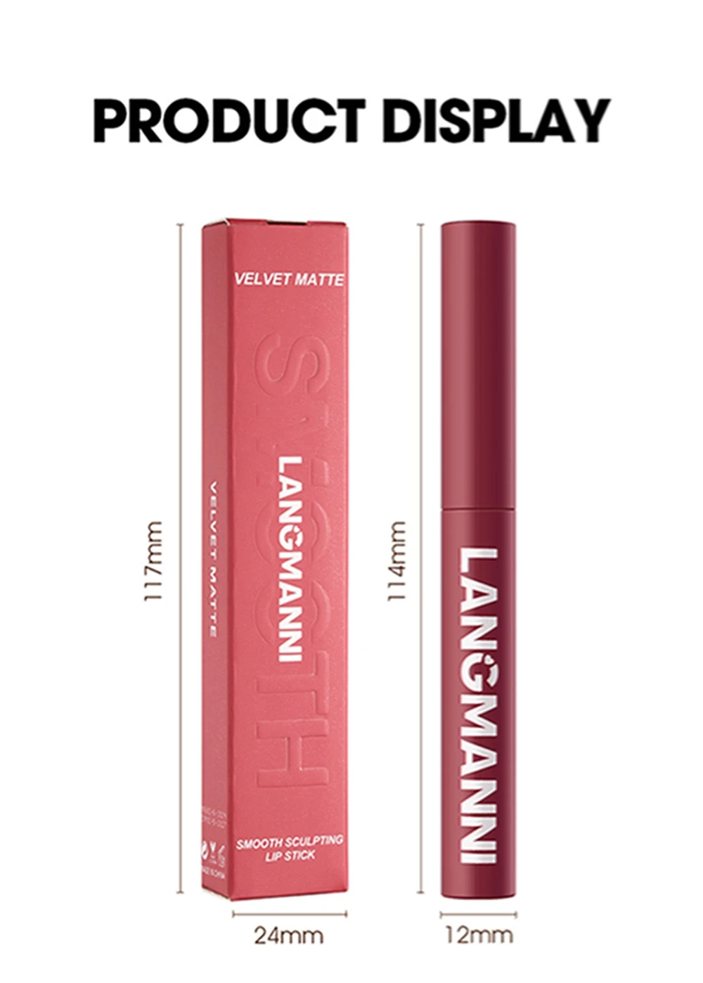 12 cores fosco batom lápis à prova dwaterproof água de longa duração copo antiaderente mancha labial matiz cosméticos nude batom caneta maquiagem maquillage