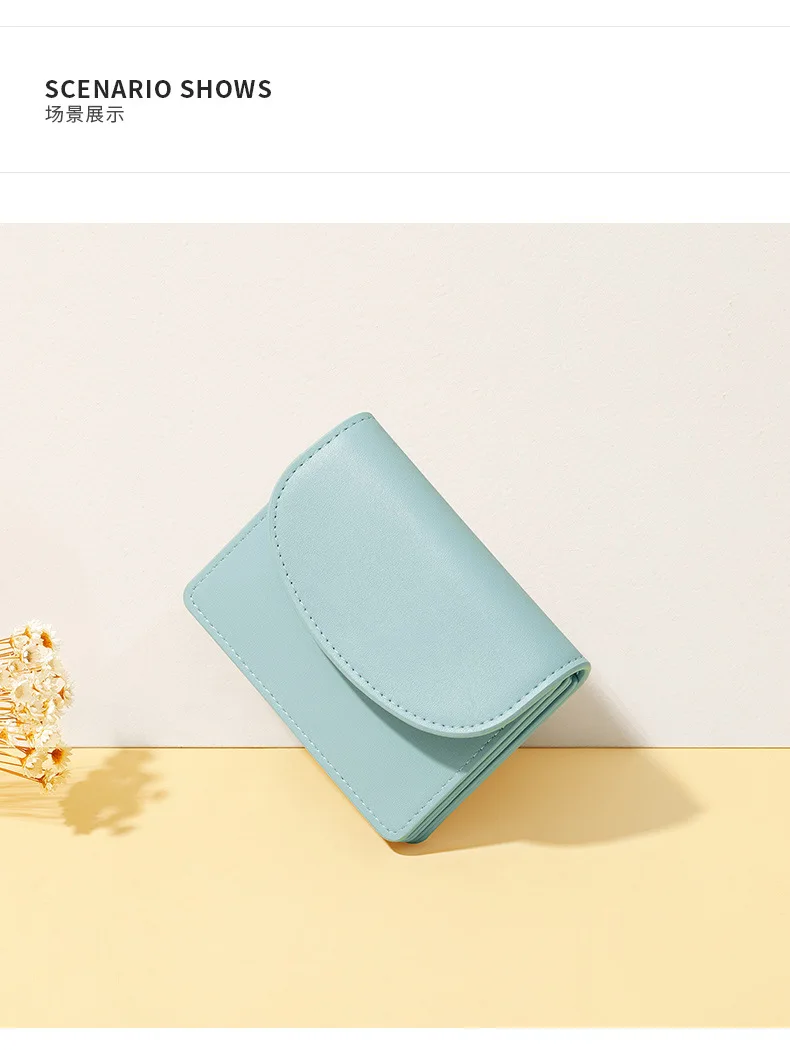 New Simple Mini Creative Ladies Student Imported Wallet Multifunctional Solid Color Storage Wholesale INS Card Holder