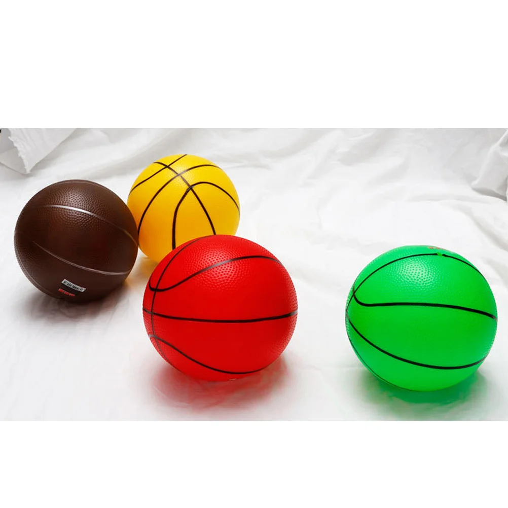 قطعتان من ألعاب كرة السلة خفيفة الوزن وسميكة من مادة PVC لعبة كرة السلة الممتعة للأطفال والأطفال بألوان عشوائية #4