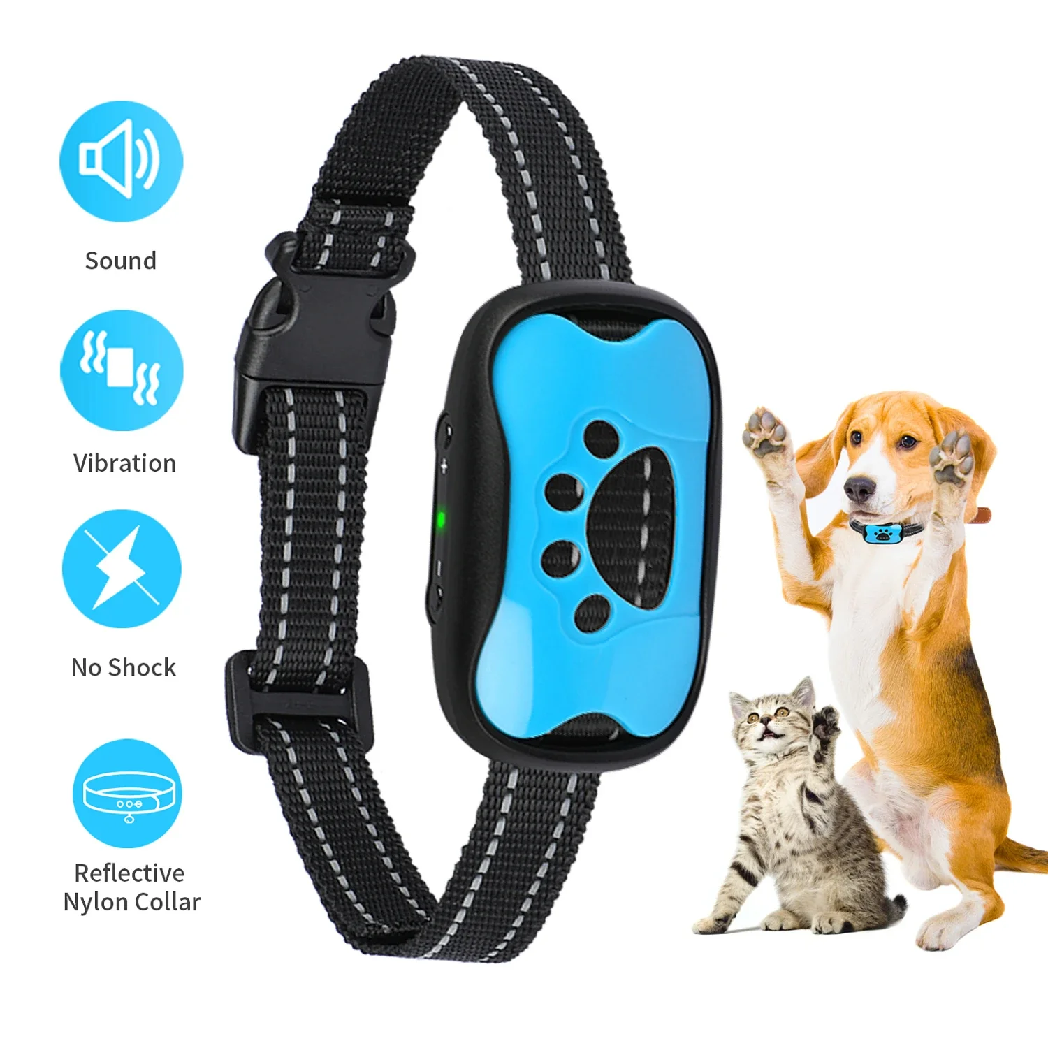 Get Now: Gentle and Effective Rechargeable Bark Collar for Small, Medium, and Large Dogs - Audible Beep for Human Relief.