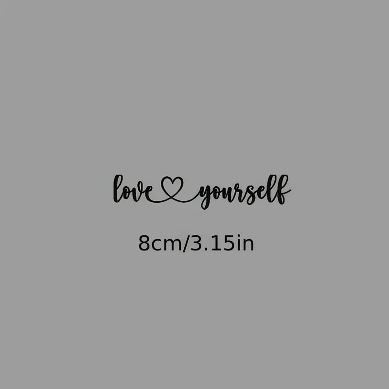Love Yourself Sticker Set 2PCS Inspirational Vinyl Decal Car Mirror Auto Window Laptop Decor Gift