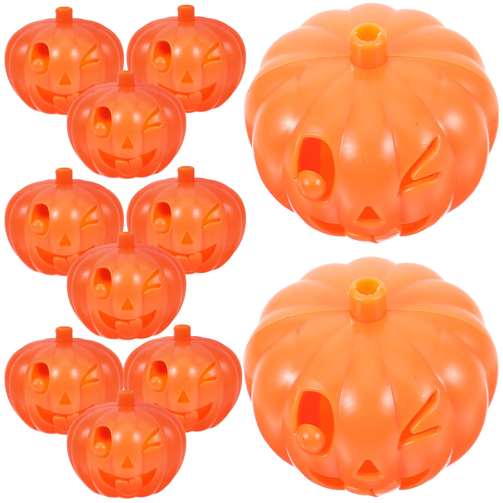 

20 Pcs Pumpkin Lamp Shell Lightweight Safe Decorative Scary Face Lighting Room Halloween Party Venue LED Lamp Bulb