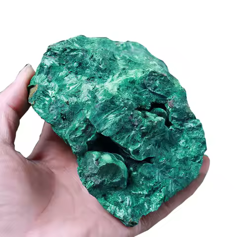 Natural Raw Malachite Stone Specimen Green Banded Mineral Collection for Display Healing Crystal Decoration for Home Office