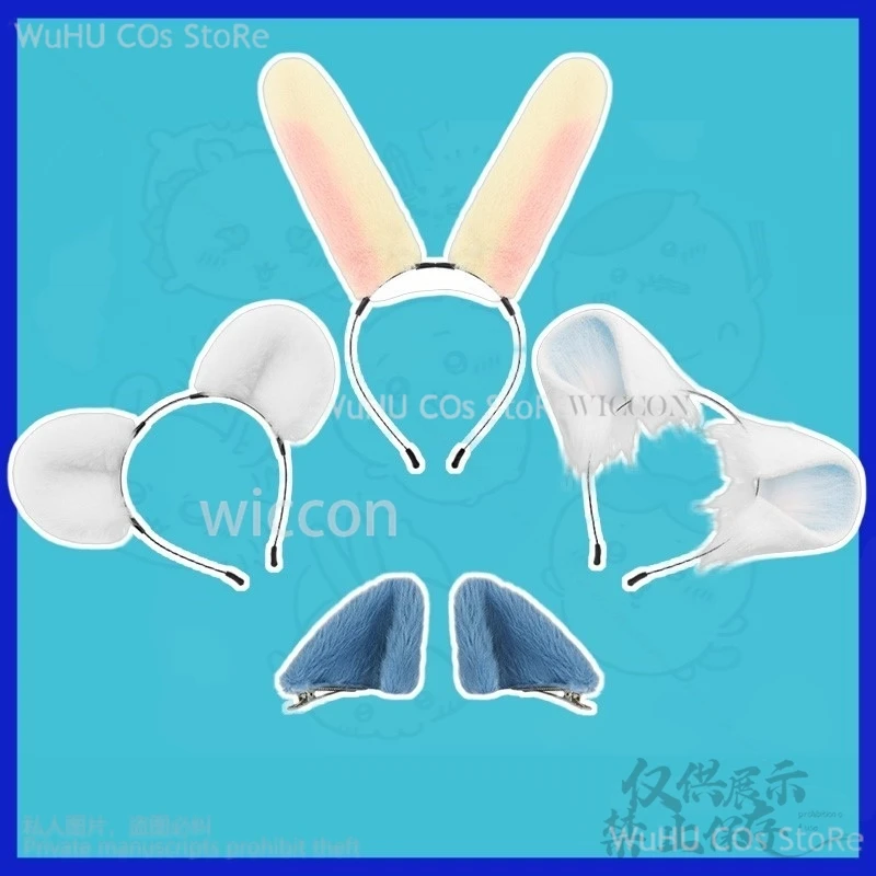 

Anime Kawaii Cosplay Furry Animal Costume Furrysuit Lolita Headband Accessory Rabbit Cat Ears Headwear Girls JK DK Customized