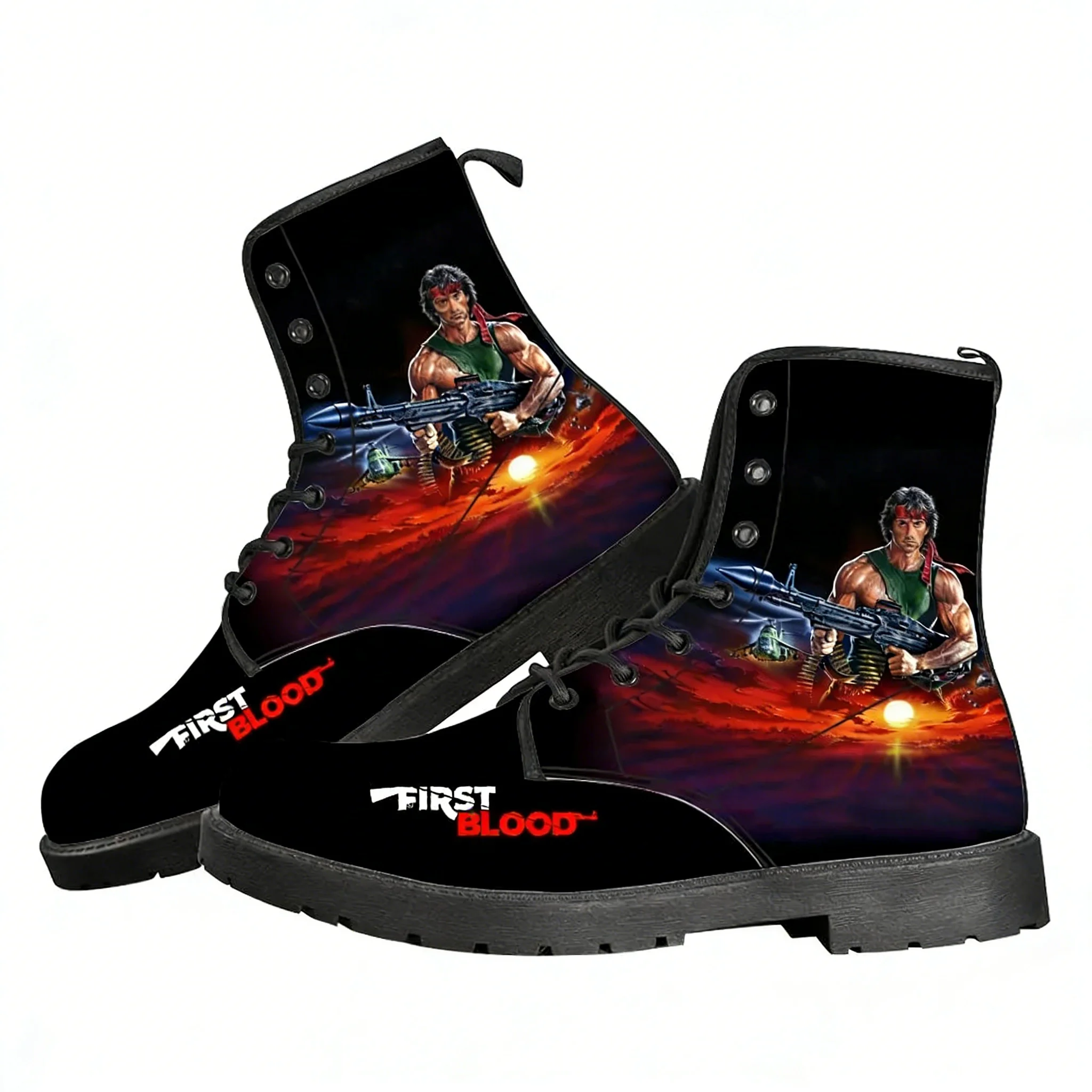 

John Rambo F-First B-Blood Casual Boots Mens Womens Teenager Shoes Retro Street 3D water proof Boot Outdoor Customize Made Boots