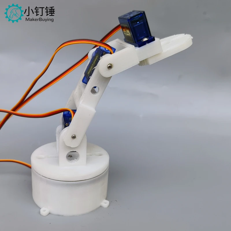 

Four degrees of freedom 3D printing white six axis robotic arm DIY robot assembly 3D printing product SG90 SNAM9200