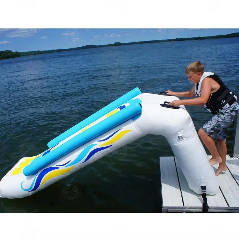 Custom Floating Freestyle Cruiser Super Luxury Yacht Water Slide Inflatable Boat Yacht Slide