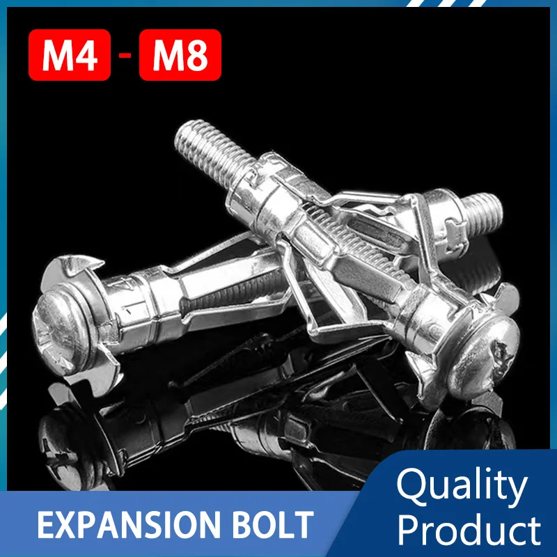 Molly Bolt Nut Drywall Expansion Screw Bolt Pipe Set M4 M5 M6 M8 Hollow Brick Gypsum Board Irons Bolts Ceiling Expansion Anchor